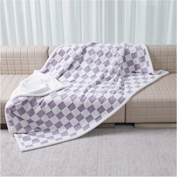 Waterproof Pet Blanket, Brown Checked Pets Throw Blankets for Dog Bed Covers Couch Sofa Stylish Jacquard for Puppy Cats Washable Reversible Furniture Protection Covers (Coffee Check,M)15