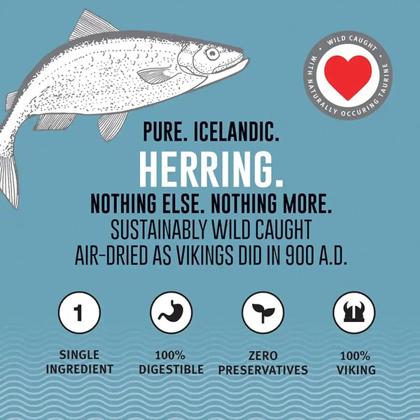 Icelandic+ Whole Fish Herring - 3Oz Wild-Caught Air-Dried Dog Treats4