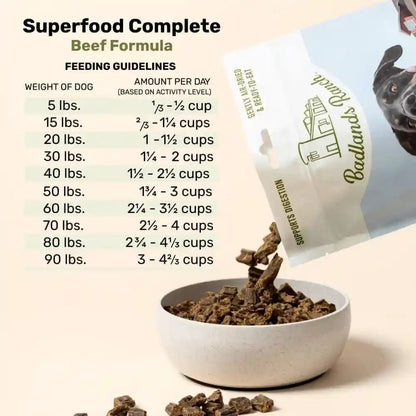 BADLANDS RANCH by Katherine Heigl – Superfood Complete Air-Dried Beef Dog Food – High Protein with Superfoods for Daily Wellness & Consistent Nutrition – 24 Oz2