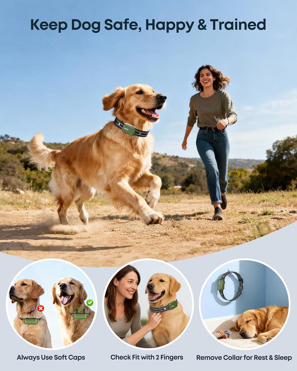 Dog Shock Collar - 4500FT Dog Training Collar with Remote, IPX8 Waterproof Electric Dog Collar with 4 Training Modes, Security Lock, Rechargeable Ecollar for 10-120Lbs Small Medium Large Dogs8