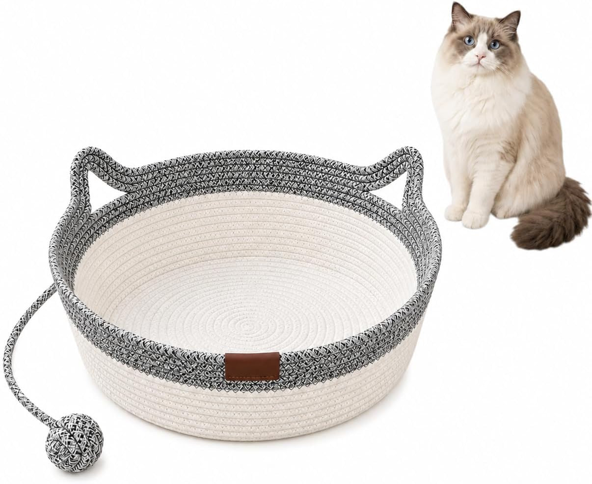 large-scratchable-handwoven-for-cats-stimulicat-handwoven-cat-basket-cotton-rope-cat-bed-round-pet-basket-hand-woven-boho-cat-bed-grey-without-cushion