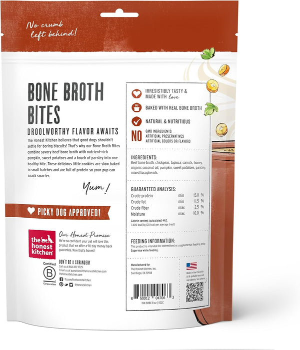 The Honest Kitchen Bone Broth Bites: Roasted with Beef Bone Broth & Sweet Potatoes, 8 Oz Bag2