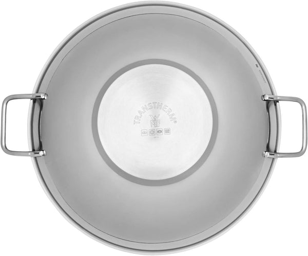Macao Induction Wok Set, 2 Pieces, Wok Pan 36 Cm with Glass Lid, Polished Cromargan Stainless Steel, Uncoated6