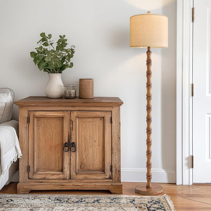 62" Rustic Floor Lamp for Living Room, Retro Farmhouse Floor Lamp Rotary Switch, Resin Standing Lamp for Living Room, Corner, Dining Room, Bedroom, Home Decor5