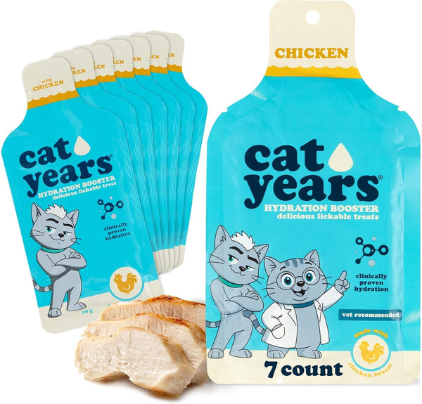 Cat Years Hydration Booster, Daily Lickable Treat, Chicken 7-Day Supply1