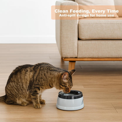 25Oz Spill-Proof Dog Water Bowl – Slow Drink, No-Splash Pet Feeder for Small/Medium Dogs, Cats, Puppies & Kittens, Non-Slip Portable Bowl for Car, Travel, Home – Grey6