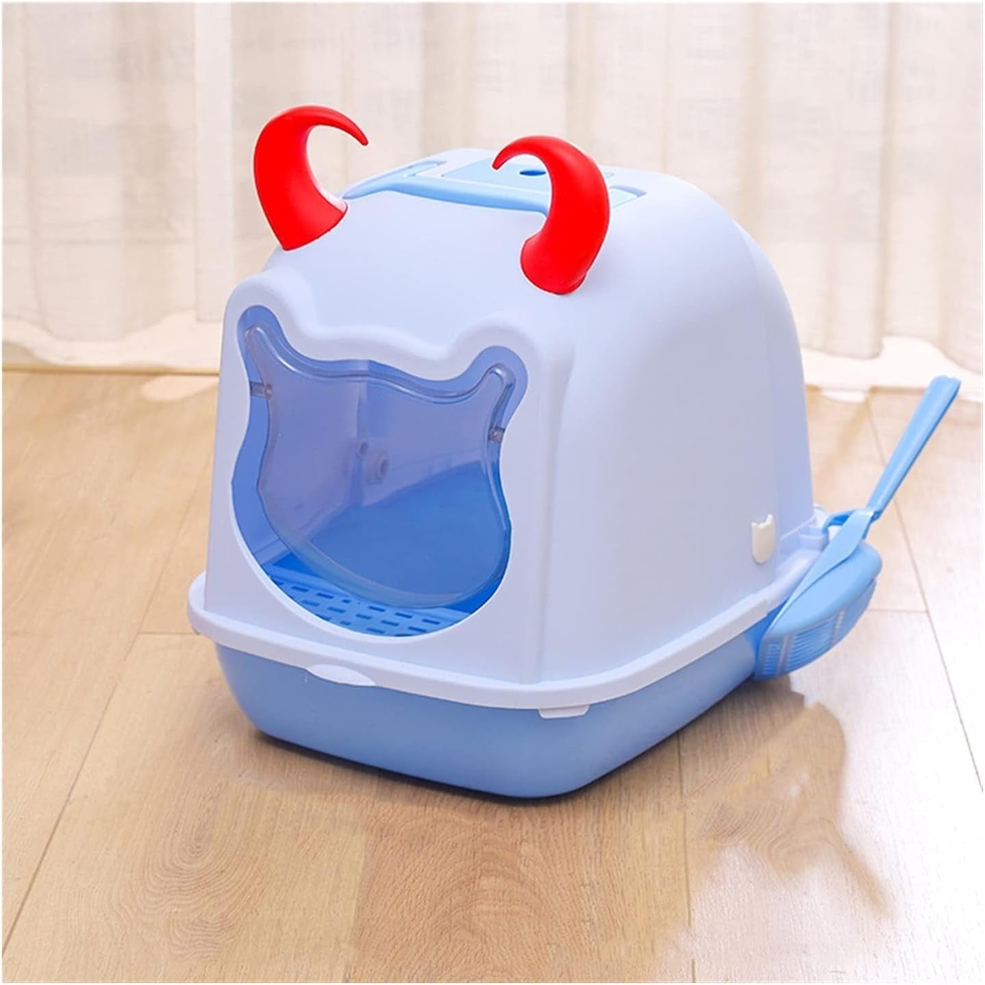 dog-potty-training-toilet-cat-litter-box-pan-with-scoop-and-hooded-cover-cute-large-cats-toilet-pet-kitty-enclosed-easy-cleana
