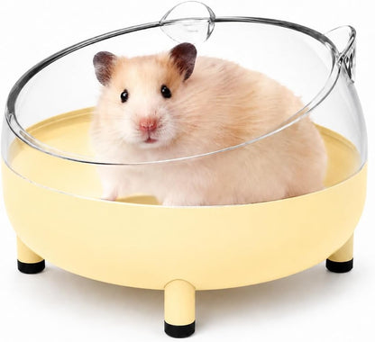 Meow&Woof Hamster Sand Bath Container, Large Sandbox Toilet Gerbil Batheoom, Tiny Chinchilla Dust Bathtub Sand Bath Box for Hamster Cage Accessories 5.2 Inch - Blue13