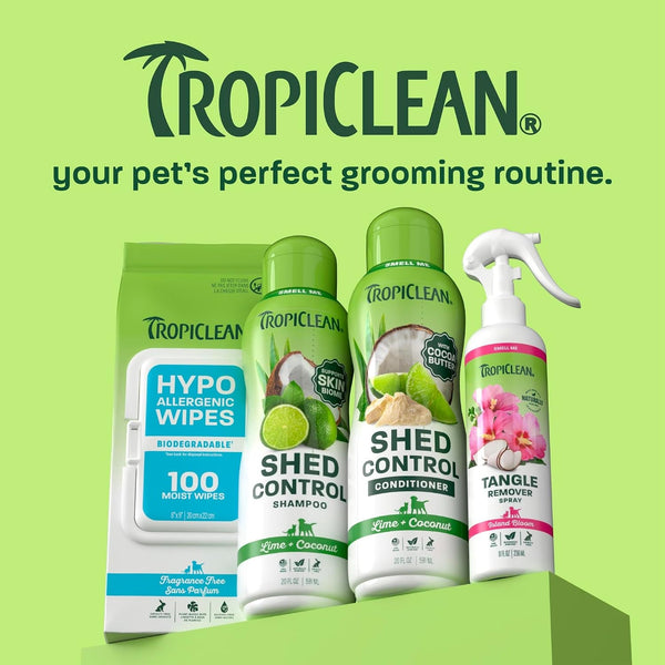 Tropiclean Deshedding Dog Conditioner, Reduces Shedding & Softens Coat, Puppy Safe, Made in the USA, Lime & Cocoa Butter Scent, 20Oz.8