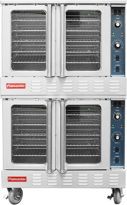 Commercial Convection Oven-Double Layer Electronic Gas Control, SS430 Front, Side and Top1