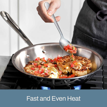 All-Clad D3® Stainless Steel 10 Piece Cookware Set- Made in USA- Includes Frying Pans, Saucepan, Sautépan, Stockpot - Professional Grade -Oven Safe & Induction Compatible4