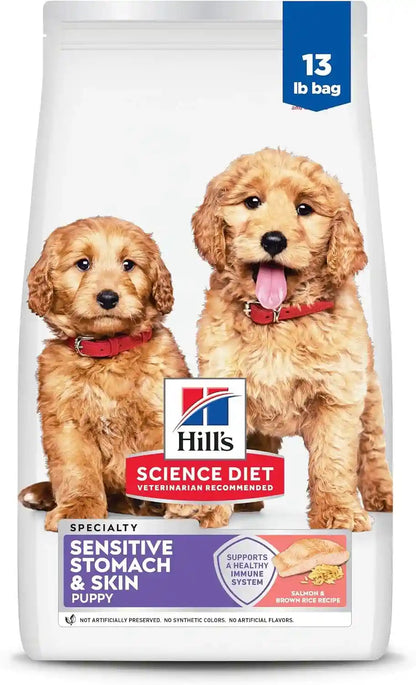 Hill'S Science Diet Puppy Sensitive Stomach & Skin Dry Dog Food | #1 Veterinarian Recommended, Salmon & Brown Rice, 4 Lb. Bag15