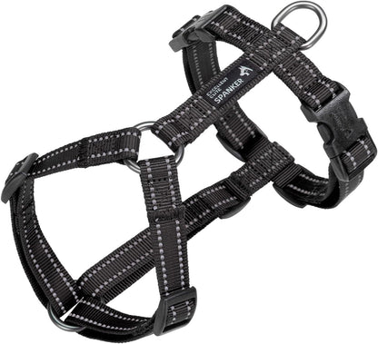EXCELLENT ELITE SPANKER No Pull Dog Harness Reflective Nylon Vest L-Shaped Adjustable Easy Pet Harness for Small Medium Large Breeds Dogs Walking Training Black Red(Pink-M)10