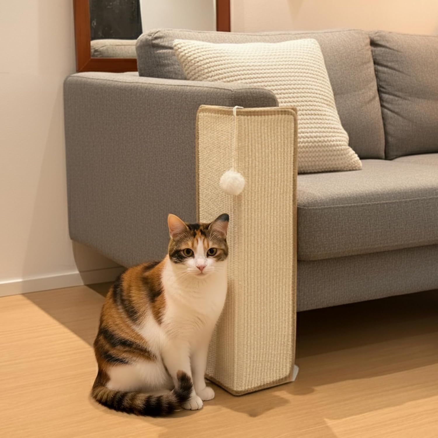 petkaray-27-9-cat-scratching-post-for-couch-corner-furniture-protector-under-furniture-cat-scratcher-natural-sisal-scratch-pad-anti-scratch-couch-protector-for-indoor-cats-with-toy-ball