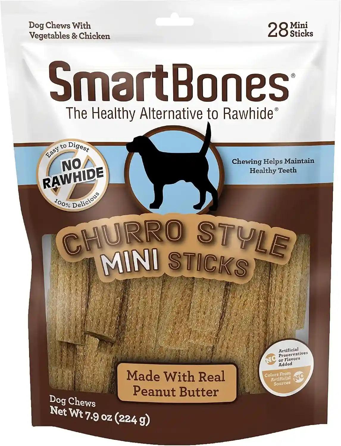 smartbones-churro-style-mini-sticks-28-count-made-with-real-peanut-butter-rawhide-free-chews-for-dogs-7-90-ounce-pack-of-1