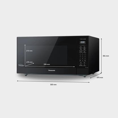 Panasonic NNST75LBC Family Size Genius Cyclonic Inverter 1200 W Microwave Oven, 15 Auto Cook Menus, Child Lock, Black2
