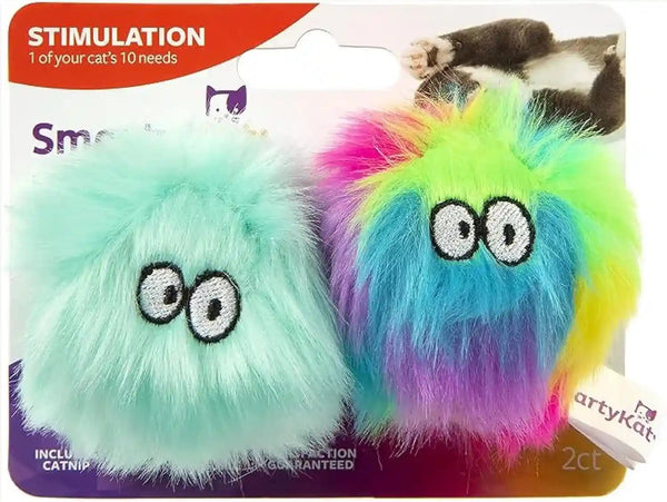 Smartykat Magic Mice Compressed Catnip and Ribbon Cat Toys, Mess-Free for Hunting & Batting Fun for Cats & Kittens, Set of 310