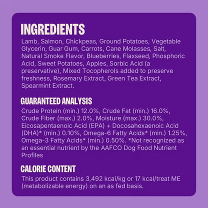 Wellness Rewarding Life Soft Dog Training Treats, Natural, Grain Free, Lamb and Salmon Recipe, 6 Oz Bag7