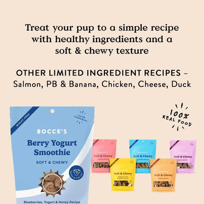Bocce'S Bakery Berry Yogurt Smoothie Flavor Soft & Chewy Dog Treats, 6 Oz4