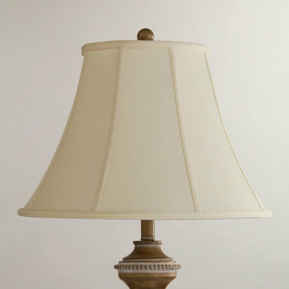 Pre-Assembled Ginna Creme Extra Large Bell Lamp Shade 9X18X13 (Spider) | 9" Top X 18" Bottom X 12.5" High X 13" Slant Replacement for Table + Floor Lamps Harp + Finial2
