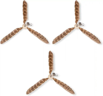 JXFUKAL Cat Wand Toys, Interactive Cat Toys with 3 Feather Refills, 29'' Flexible Steel Wire, Sturdy Wood Handle & Bell for Kitty Kitten, Cat Toys for Indoor Cats Teaser Cat String Toy8