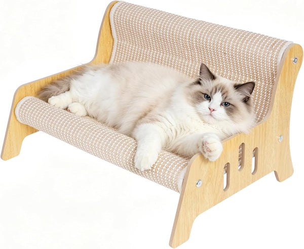 Sisal Cat Scratcher Sofa, Durable Frame Cat Couch Scratcher for Indoor Cats, Mess-Free No Shedding Cat Scratcher Bed, Multi-Functional Lounge for Scratching & Playing, Easy Assembly Furniture8