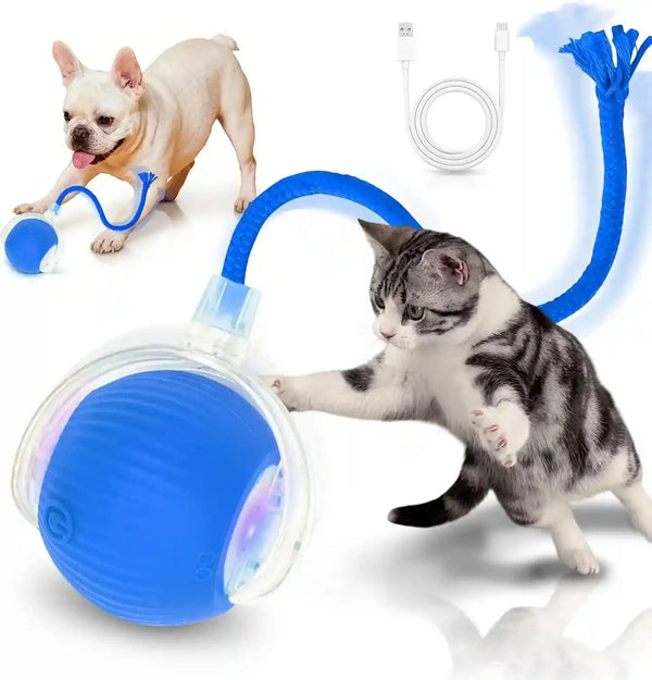 Cat Toys for Indoor Cats Smart Automatic Bal Moving Chase Dogs Toy, Red | Ball Rolling for Bored Kitten Pet, Upgraded Speedy Moving Chase Dogs Toy12