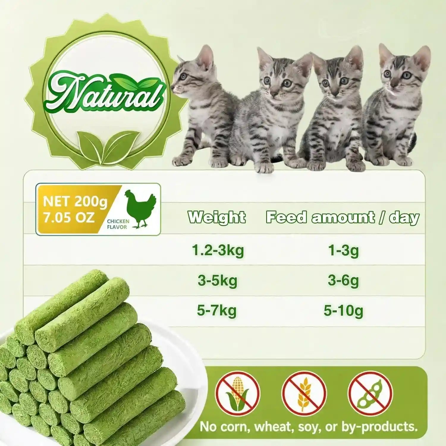 cat-grass-treats-7-05-oz-natural-freeze-dried-cat-grass-teething-stick-grain-free-edible-cat-chew-cat-grass-snack-for-indoor-cats-delectables-lickable-cat-treats-200g