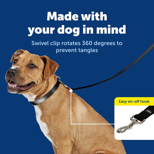 Petsafe Nylon Dog Leash - Strong, Durable, Traditional Style Leash with Easy to Use Bolt Snap - 3/8 In. X 6 Ft., Black | Durable Nylon Leash with Easy On/Off Bolt Snap Hook, Pairs Perfectly with Easy Walk Harness and Gentle Leader Headcollar3