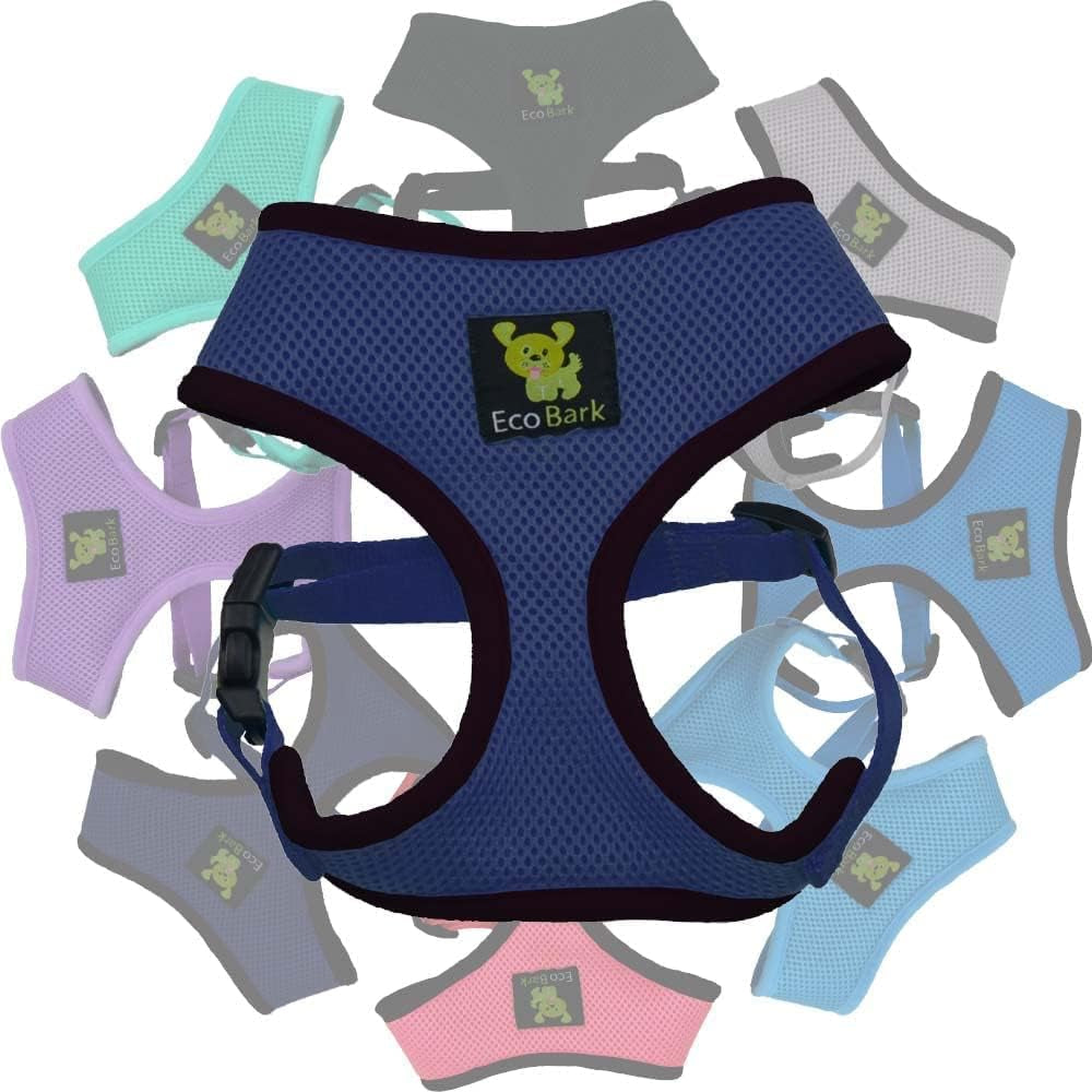 ecobark-dog-harness-soft-mesh-over-the-head-vest-harness-red-small-luxurious-eco-friendly-no-pull-no-choke-design-padded-breathable-body-halter-anti-rub-for-puppy-toy-small-breeds