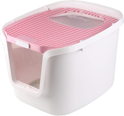 Dog Potty Training Toilet ﻿ Cat Litter Box Top Entry Type Pan with Scoop Large Anti-Splashing Closed Potty Suitable for 12.5KG(C)1