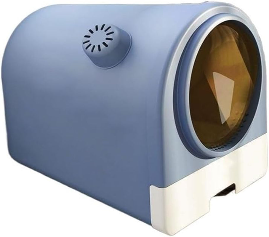 pet-supplies-enclosed-cat-litter-box-with-lid-scoop-splash-proof-large-pan-easy-cleangreen
