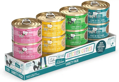 Weruva Cats in the Kitchen, Kitchen Cuties Variety Pack, Wet Cat Food, 3.2Oz Can (Pack of 12)1