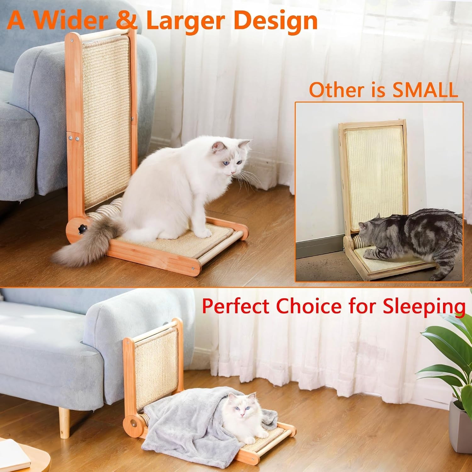 cat-scratcher-23-6-inch-l-shape-foldable-cat-scratching-post-pads-wall-and-couch-mounted-easy-install-cat-scratching-woodboard-toy-for-indoor-cats-large-size
