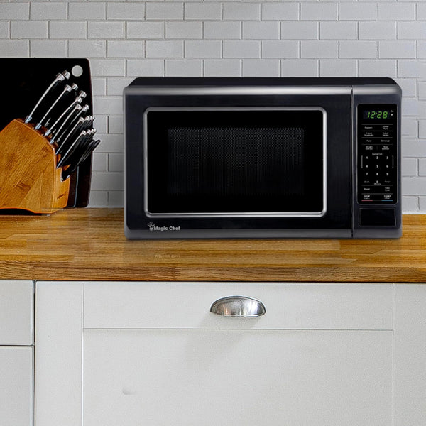 0.7 Cu. Ft. Countertop Microwave in Black - 700W (10.1"H X 17"W X 12.5"D) MC77MB4