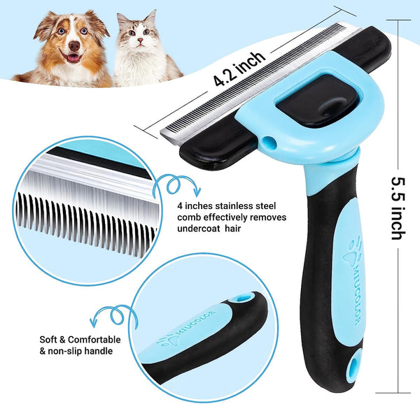 MIU COLOR Pet Grooming Brush, Deshedding Tool for Dogs & Cats, Effectively Reduces Shedding by up to 95% for Short Medium and Long Pet Hair2