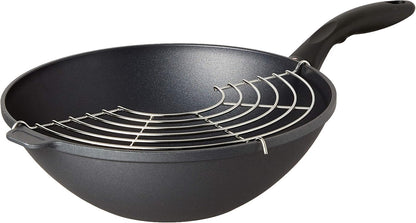 11.8" (4.9 Qt) Nonstick Wok HD Diamond Coated Aluminum Stir-Fry Pan, Includes Lid, Dishwasher Safe and Oven Safe, Grey6