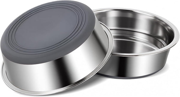 Dog Bowls Durable Non-Slip Stainless Steel Dog Bowls 2-Pack Holds 3 Cups | Basic Bowls for Dogs with Rubber Base for Dry Food, Wet Food and Water10