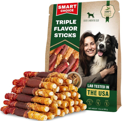 Beloved Pets Dog Treats & Rawhide Bones Wrapped Chicken and Duck - Pet Chews Sticks for Large, Medium & Small Breeds - Long Lasting Chewers Snacks – Puppy Treats1