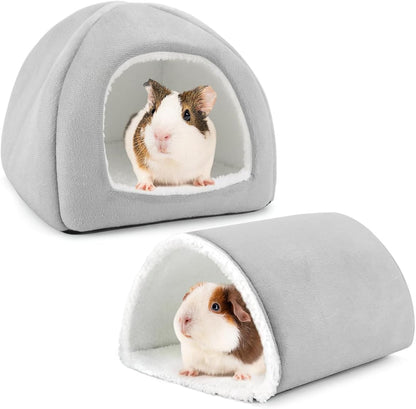 Guinea Pig Hideout with Tunnel, Washable Fleece House Bed | Chinchilla Hideaway, Enrichment Toys, and Cage Accessories for Ferret Hedgehog Small Animal8