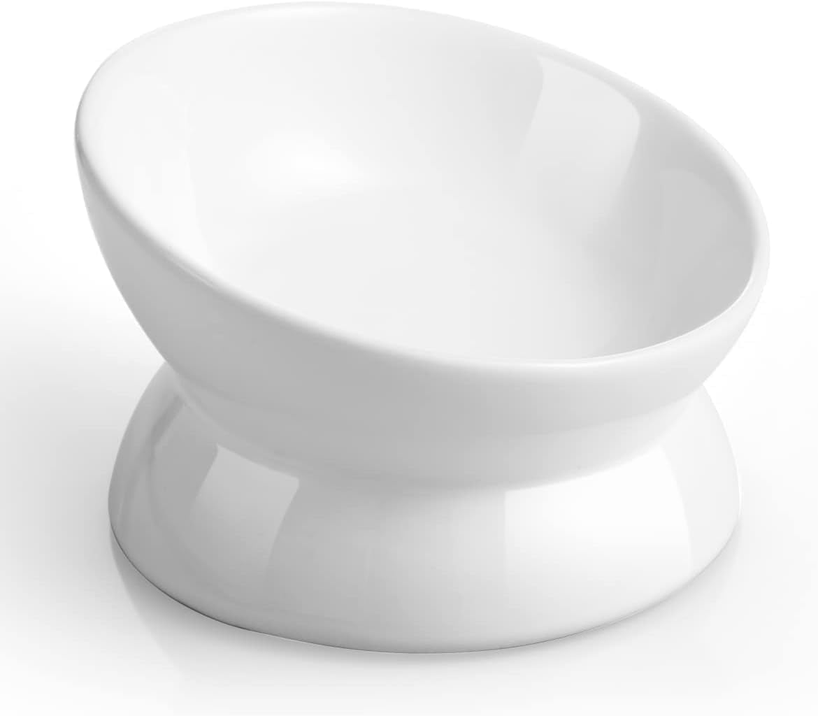 loejan-elevated-cat-food-bowl-5-oz-ceramic-raised-and-tilted-water-bowl-anti-vomiting-and-protect-pets-spines-dishes-for-small-dog-fat-faced-cat-kitten-white-1-pack