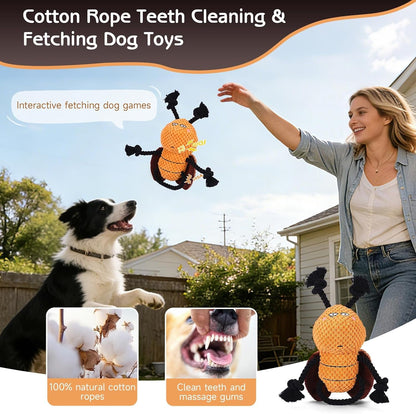 Yipetor Cockroach Squeaky Dog Toy, Puppy Rope Chew Toy for Medium Dogs | anti Boredom, Tug of War, Machine Washable, Teeth Cleaning, Crinkle Paper, Plush Toy, Separation Anxiety4