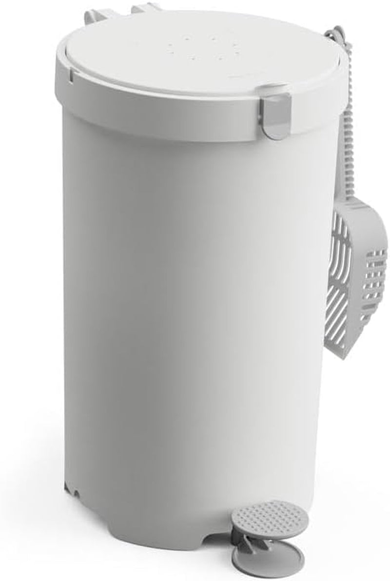 modkat-litter-keeper-cat-litter-disposal-scoop-filters-bags-gray-odor-sealing-litter-disposal-includes-a-scoop-charcoal-filters-and-recycled-waste-bags