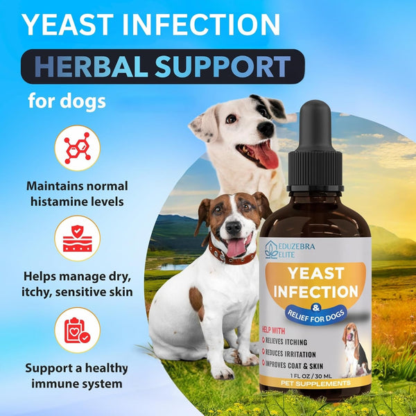 Yeast Infection Treatment for Dogs - Reduces Irritation & Inflammation - Soothing Itch Relief, Ear Infection Treatment2