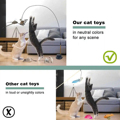 7-In-1 Kitten Toys for Indoor Cats with Washable Adhesive Suction Cup, Hanging Interactive Cat Toys, Silvervine Stick and Sisal Chew Rope Catnip Teething Toy for Bored Kitten9