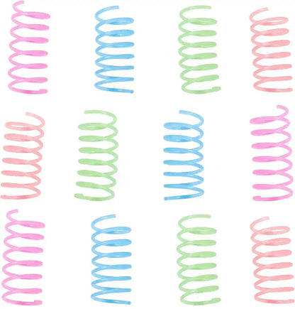 Fashion'S Talk 12PCS Glow-In-The-Dark Springs Cat Toys for Indoor Cats,Jelly Color Interactive Play Kitten Toys for Chase and Exercise6