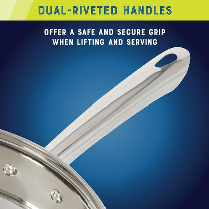 Oster Sangerfield 12-Piece Stainless Steel Cookware Set with Kitchen Tools, Non-Stick Pots and Pans, Durable Oven Safe Cookware for Home Cooking6