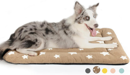Mora Pets Cat Bed for Indoor Cats Washable Dog Crate Pad Cute Star Dog Bed Mat for Small Dogs Pet Kennel Pad for Cage Soft Flat Puppy Kitten Cushion Sleeping Anti-Slip Grey 22 X 1328