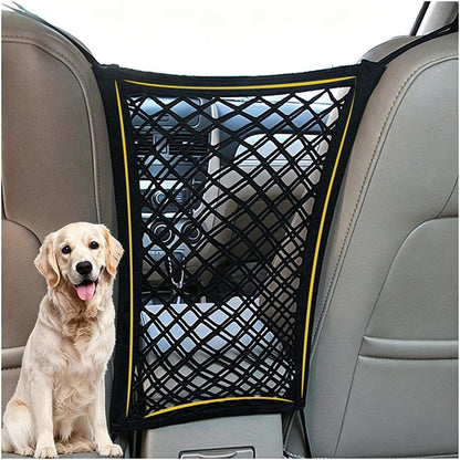DYKESON Dog Car Net Barrier Pet Barrier with Car Mesh Organizer for Dog & Child, Safety Divider with Upgraded Storage Pouch, Easy Install for Cars & Suvs1