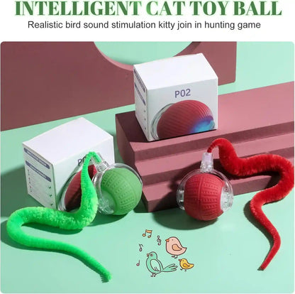 2 PCS Interactive Cat Toys for Indoor Cats, Fast Rolling on Carpet Flash and Motion Activated Cat Balls for Bored Indoor Cats6